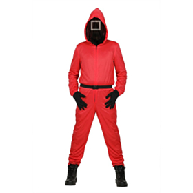 Firkant Vagt Kostume Rød