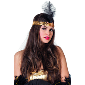 20'er Paillet Pandebånd Guld