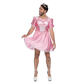 Mandlig Prinsesse Kostume Lyserød