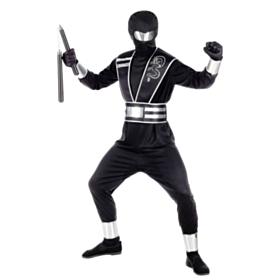 Sort Ninja Børnekostume