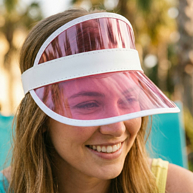 Lyserød 80'er solskærm