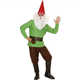 Grøn Havenisse Kostume