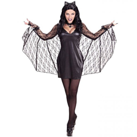 Sort Batwoman Kostume