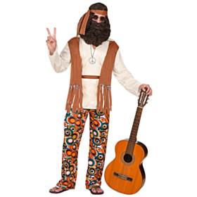 Mandlig Hippie Kostume