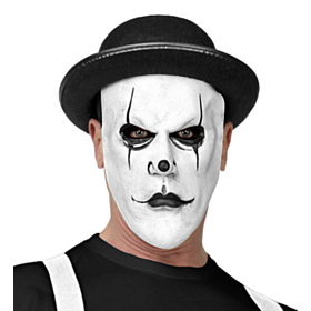 Klovne Maske med Bowlerhat