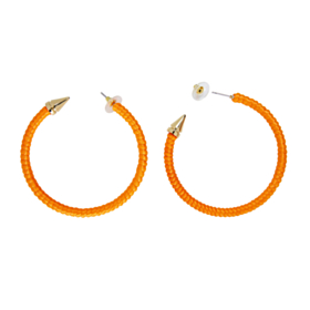 80'er Hoops Øreringe Neonorange