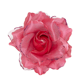 Glitter Rose Hårclips Pink