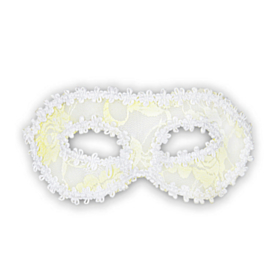 Blomster Blonde Øjenmaske Hvid