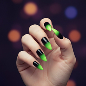Neon Negle Grøn/Sort