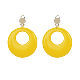 Disko Øreringe Clips Gul
