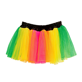 Neon Tylskørt Multifarvet