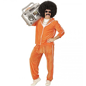 Orange 80'er Joggingtøj Kostume