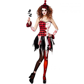 Blodig Harlekin Kostume