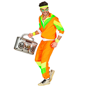 Neon 80'er Træningsdragt Kostume