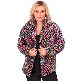 80'er Leopard Pelsjakke Multifarvet
