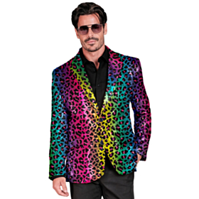 Leopardplettet Regnbuejakke