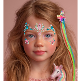 Enhjørning Ansigtssmykker