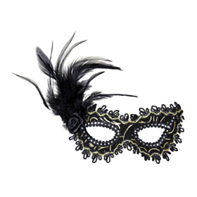 Glamour Øjenmaske Sort