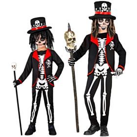 Voodoo Skelet B&oslash;rnekostume