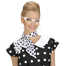 Prikket Tørklæde Hvid