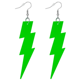 80'er Lyn Øreringe Grøn