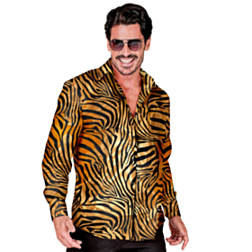 Stribet Zebraskjorte Guld
