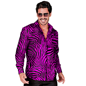 Stribet Zebraskjorte Pink