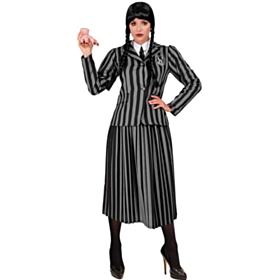 Stribet Gotisk Pige Kostume