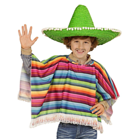 Fiesta Poncho Børnekostume