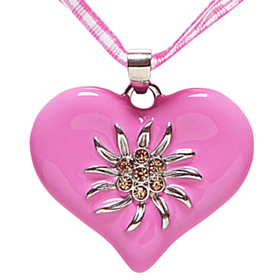 Pink Edelweiss Halskæde