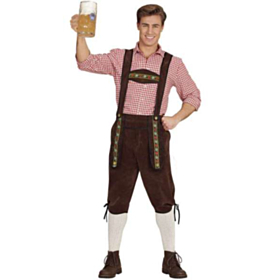 Tyrolerbukser Trekvart Mørkebrun