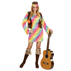 Regnbue Hippie Kostume
