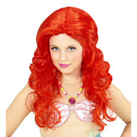 Rød Havfrue Paryk Barn