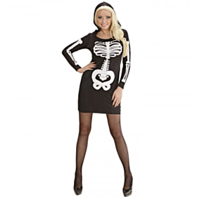 Glamourøs Skeletdiva Kostume