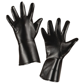 Læderlook Børnehandsker Sort