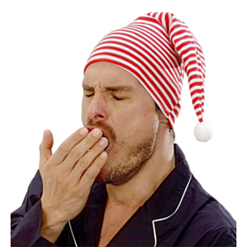 Stribet Nathue Rød/Hvid