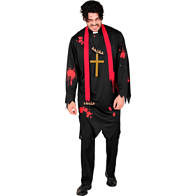 Blodig Zombiepræst Kostume