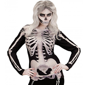 Langærmet Skelet Dame Bluse