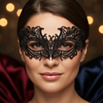 Noir Maskerade Øjenmaske Sort