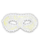 Blomster Blonde Øjenmaske Hvid