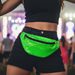 Paillet Bæltetaske Neongrøn