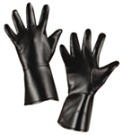 Læderlook Børnehandsker Sort