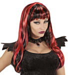 Halloween Paryk Rød Sort