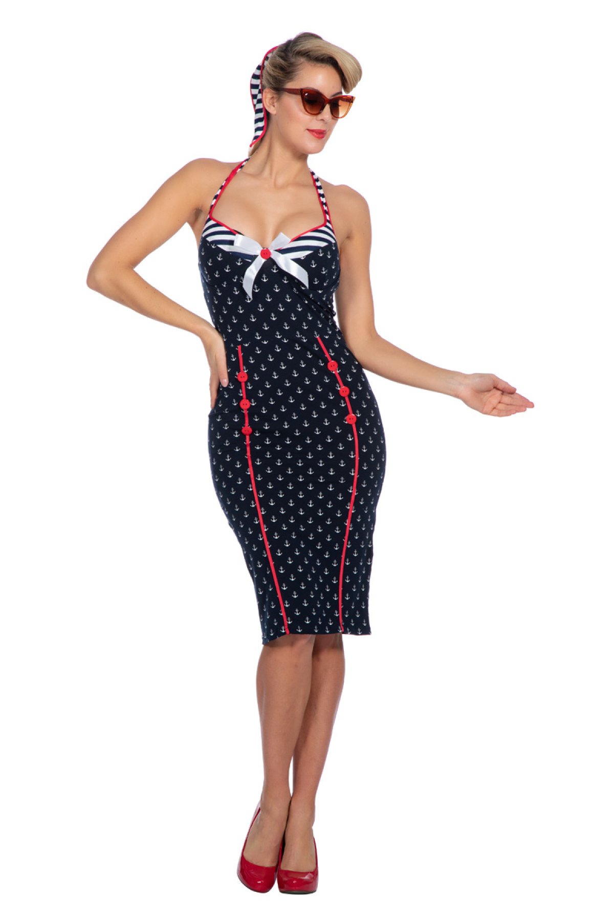 Brutal donor budget Rockabilly Sailor Kjole