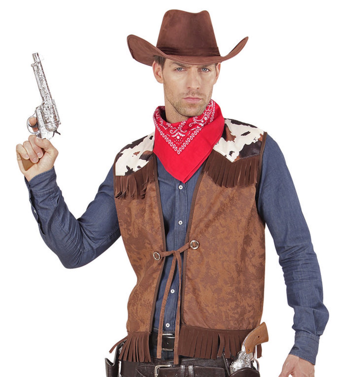 gidsel Kan ikke læse eller skrive Rettelse Cowboy Vest kostume