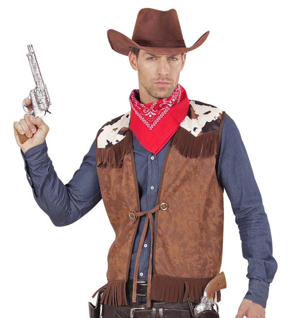 logo eksplicit Villig Cowboy Vest kostume