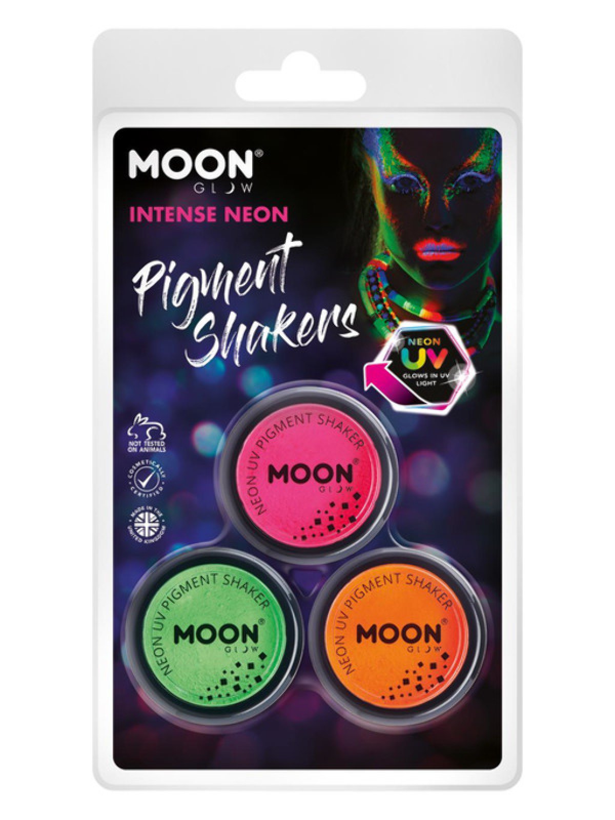 Moon Glow Intense Neon UV Pigment Shakers M34080 Costume Make Up
