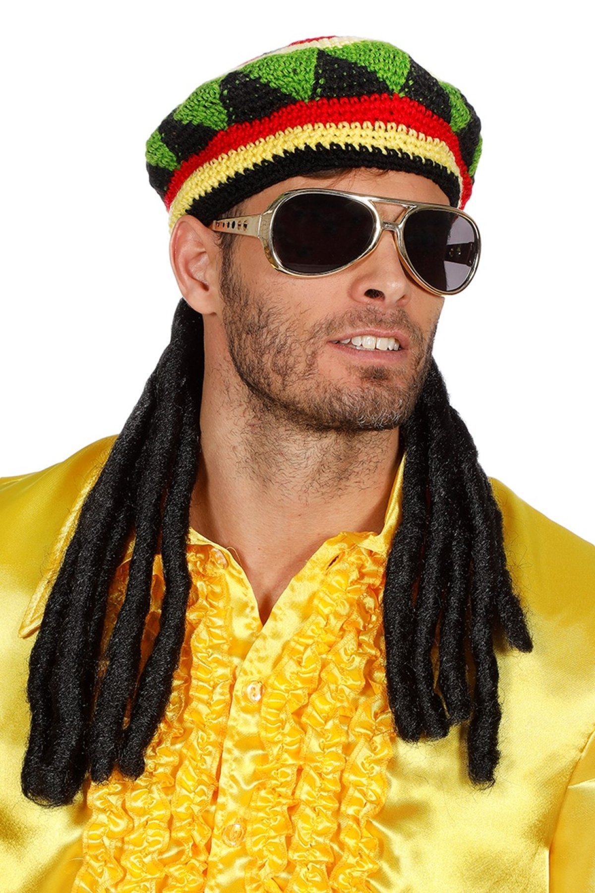 Rasta Hat med Hår - Tilbud 99kr Spar 41%