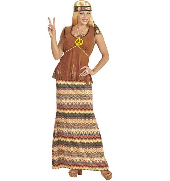 ozon detekterbare lærred Lang Hippie Kjole Kostume kostume