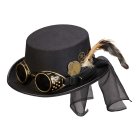 Steampunk hat m. Briller